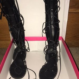 Black Gladiator Sandals